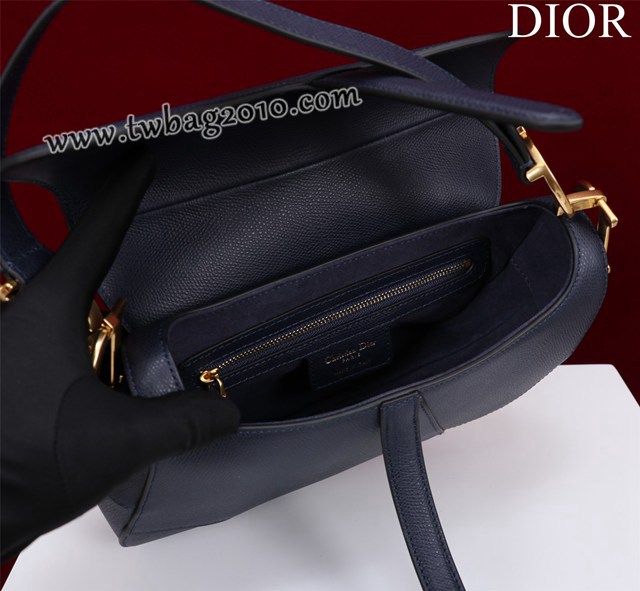 Dior专柜新款迪奥高仿原单长肩带大小号牛皮马鞍包手拎斜挎包 djfk1790